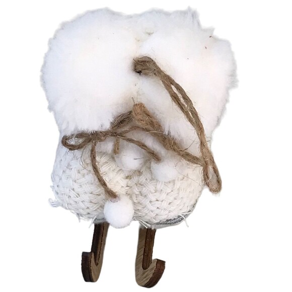 Christmas Ornaments White Owl Ice Skates Stocking Llama Snowman Head Lot of 5 - Picture 5 of 9